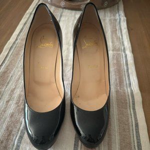 Christian Louboutin Dolly 85 Patent Leather Pumps- Size 38 (8 US), Color: Black